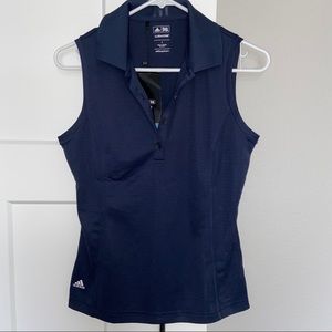 NWT Adidas Climacool navy Golf polo tee